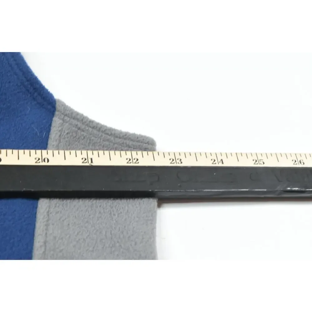 Vineyard Vines Fleece Sweater Vest Mens Medium Blue Gray Full-Zip Sleeveless